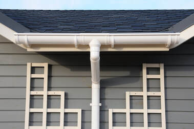 Professionally Installed Home Rain Gutter System.